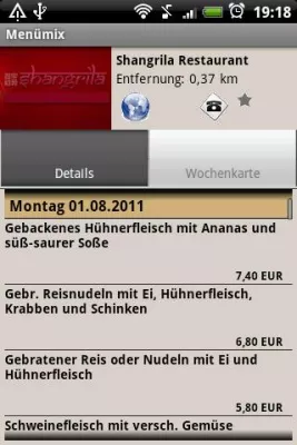 Bild: Android-App für die Mittagstisch-Suchmaschine menümix veröffentlicht