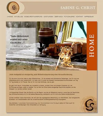 Bild: Möbelrestaurierung mit Liebe zum Detail: Neuer Internetauftritt für Sabine G. Christ, Kirchheim/Teck