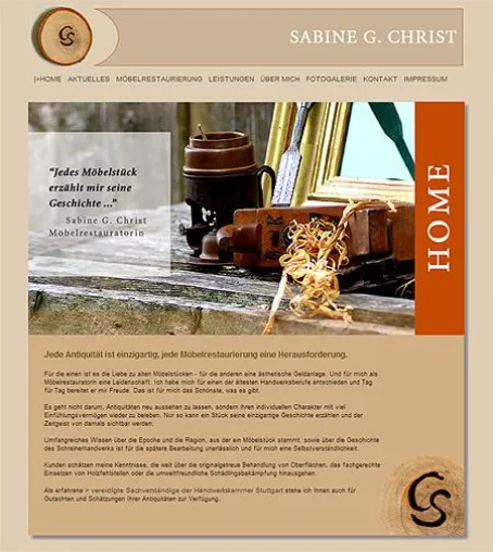 Bild: Möbelrestaurierung mit Liebe zum Detail: Neuer Internetauftritt für Sabine G. Christ, Kirchheim/Teck
