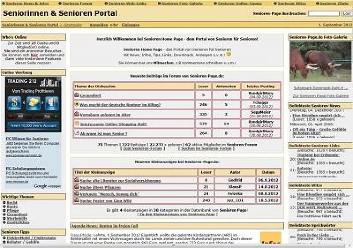 Senioren-Page.de Screenshot