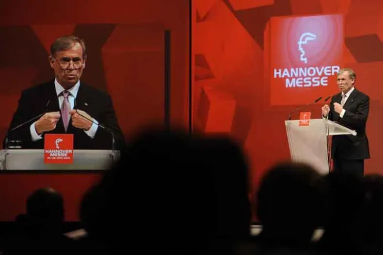 Bild: Eröffnung der Hannover Messe 2009 erfolgreich durch insglück inszeniert