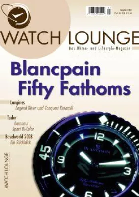 Bild: Zeitschrift Watch Lounge präsentiert die Uhr Fifty Fathoms von Blancpain