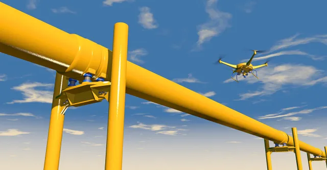 Bild: Unbemannte Drohnen übernehmen intelligente Inspektion von Pipelines