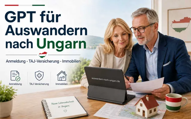Bild: GPT für Auswandern nach Ungarn: Hilfe bei Anmeldung, TAJ-Versicherung und Immobilien 
