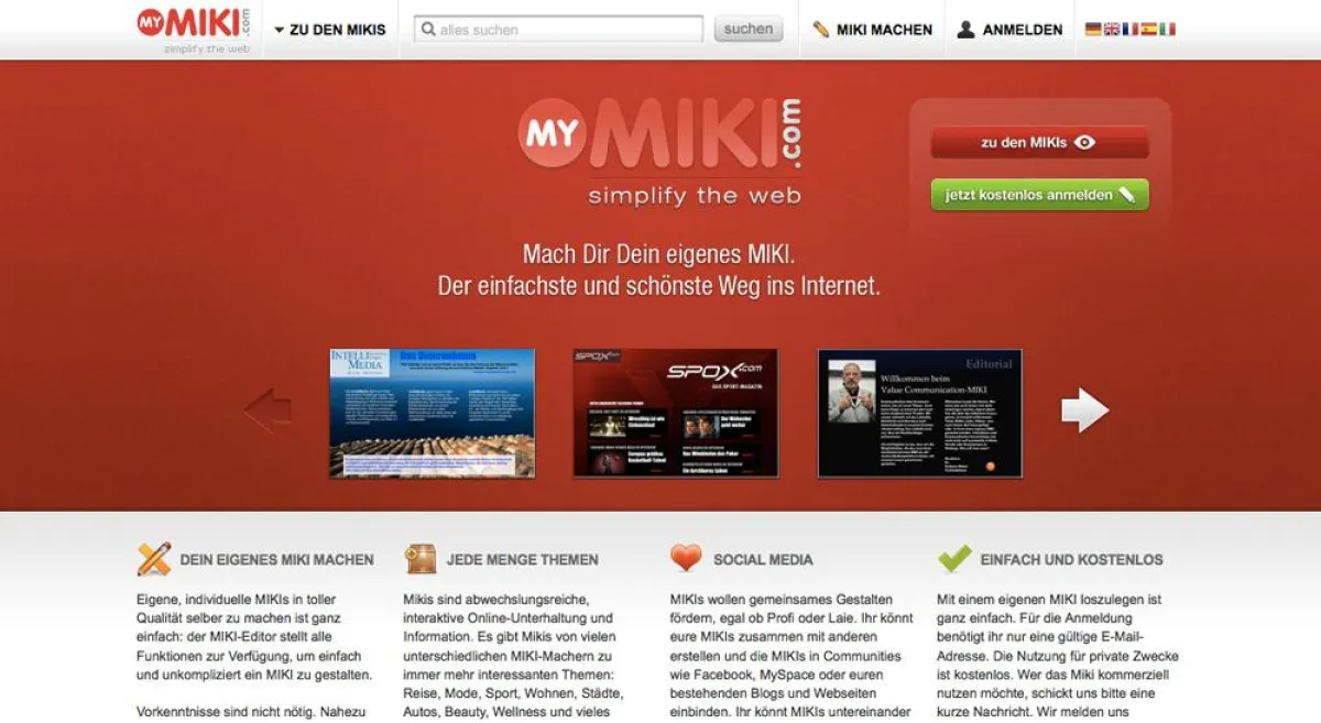 Neues Design für das Miki-Portal