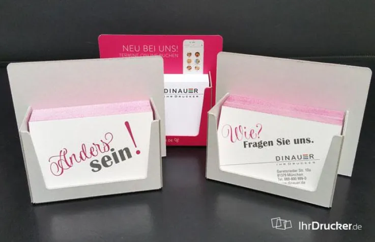 Bild: Visitenkartendispenser werben am POS