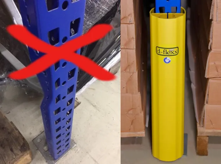 Bild: d-flexx: Rack Guard ALFA absorbiert Anprall-Energie