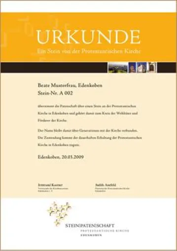 numero2 unterstützt die Aktion Steinpatenschaft des Kirchbauverein Edenkoben e. V. Bild: numero2 unterstützt die Aktion Steinpatenschaft des Kirchbauverein Edenkoben e. V.