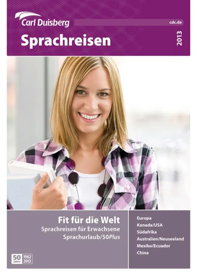 Titelcover Broschüre Sprachreisen 2013