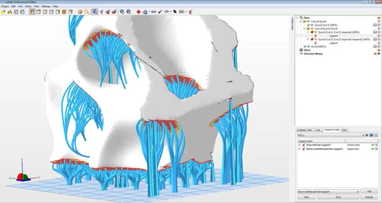 netfabb bringt neues Add-on zur automatischen Supportgenerierung heraus Bild: netfabb bringt neues Add-on zur automatischen Supportgenerierung heraus