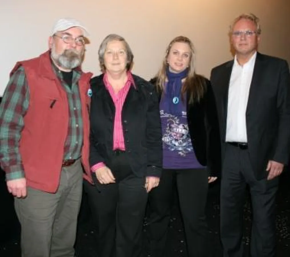 (v.lks.) Andreas Morlok (ProWal), Bärbel Höhn (Bündnis90/Die Grünen), Sarah Bähner (Die Grünen), Jürgen Ortmüller (WDSF)