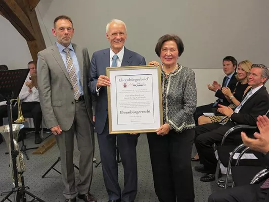 Ayhan und Dr.-Ing. Karl Busch zu Ehrenbürgern ernannt Bild: Ayhan und Dr.-Ing. Karl Busch zu Ehrenbürgern ernannt