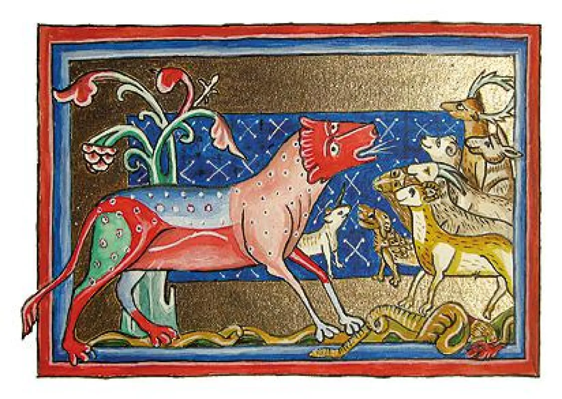 Pantherus Pardus - Astrid Lang 2013 (Axryl, Bleichgold auf Papier)