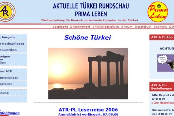 Bild: Türkei Aktuell: Knapp 75.000 Zugriffe auf die ATR & PL - Homepage im August 2006