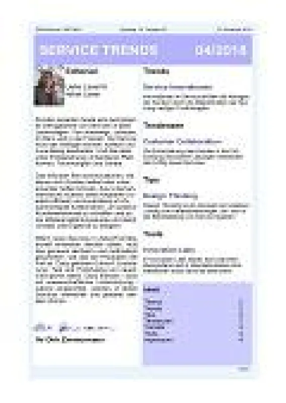 Newsletter SERVICE TRENDS 042018