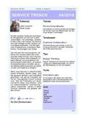 Bild: „Service mit professioneller Innovation“ – Aktuelle Ausgabe des Newsletter SERVICE TRENDS jetzt erhältlich