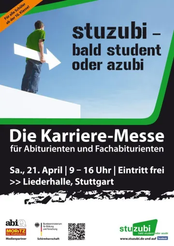 Karrieremesse „Stuzubi“ gibt Orientierungshilfen für Abiturienten im Großraum Stuttgart Bild: Karrieremesse „Stuzubi“ gibt Orientierungshilfen für Abiturienten im Großraum Stuttgart