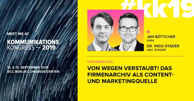 Bild: Ihre Identität hat Geschichte. Geschichtsagentur präsentiert sich auf Kommunikationskongress 2019