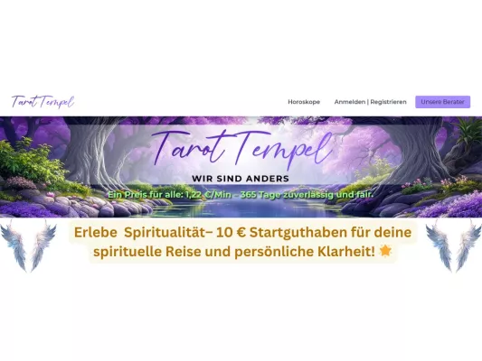 Bild:  Tarot-Tempel wo moderne Lebensberatung und Spiritualität zusammentreffen