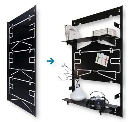 Bild: Eine Regalschablone zum Selberbiegen - PIEGATO ist ein funktionelles, umweltfreundliches Designregal