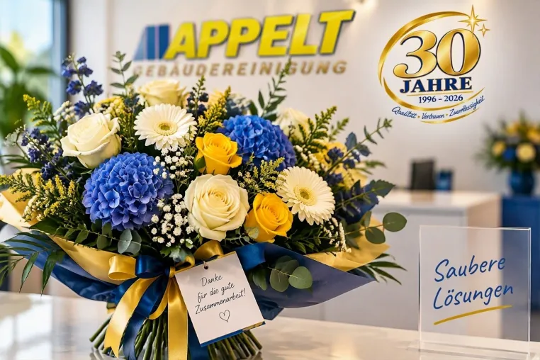 Bild: 30 Jahre Gebäudereinigung Appelt: Ein Meilenstein für Sauberkeit, Werterhalt und Zuverlässigkeit