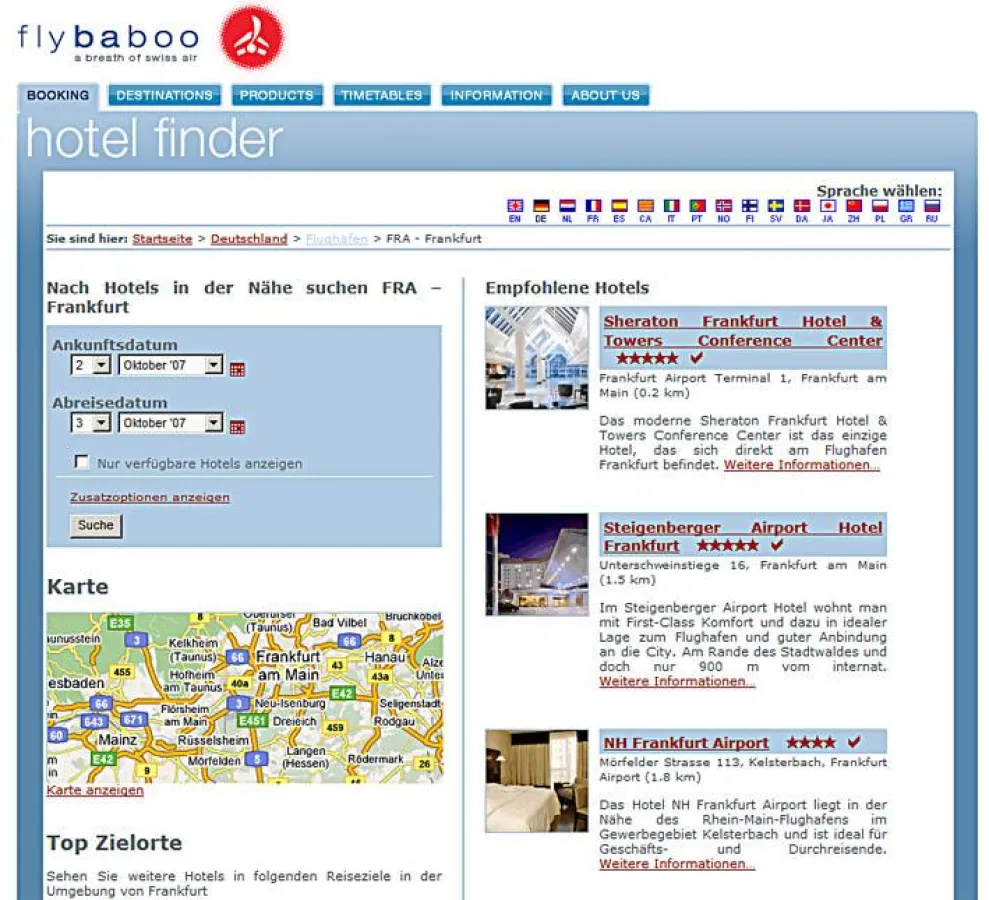 Neu bei Flybaboo: Hotelzimmer schnell und einfach buchen
