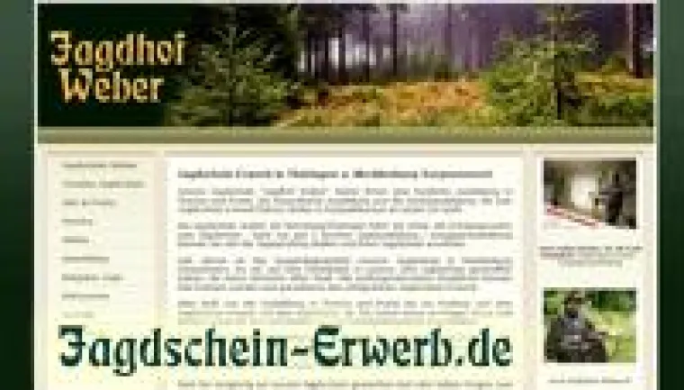 Bild: Jungjägerausbildung im November bei Jagdhof Weber Ernstthal / Rennsteig