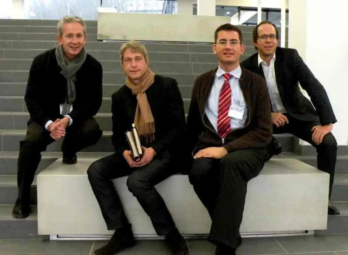 (von links) Gerald Schölzel, Geschäftsführer Lufthansa Seeheim, Marco Spitzar, Geschäftsführer spitzar, Andreas Spitzner, Director Operations, Sergej Kreibich, Geschäftsführer spitzar. (Copyright: spi