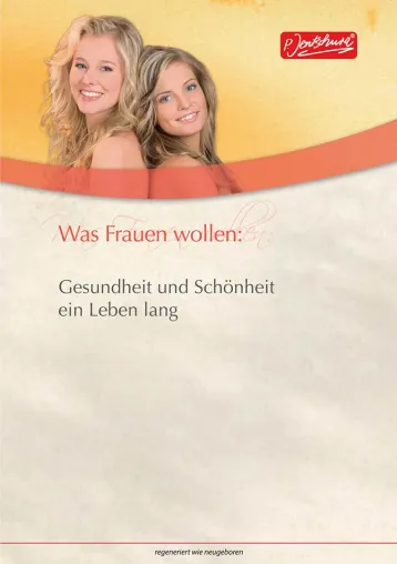 Für lang anhaltende Schönheit und Vitalität - Neuer Frauenratgeber von Dr. h. c. Peter Jentschura Bild: Für lang anhaltende Schönheit und Vitalität - Neuer Frauenratgeber von Dr. h. c. Peter Jentschura