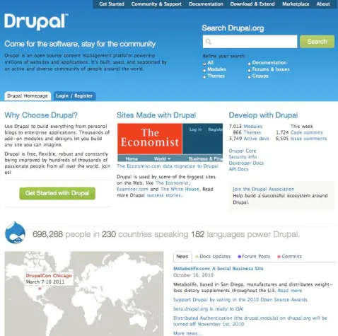 OpenSource-Plattform stellt sich neu auf:? Drupal.org geht mit Redesign live Bild: OpenSource-Plattform stellt sich neu auf:? Drupal.org geht mit Redesign live