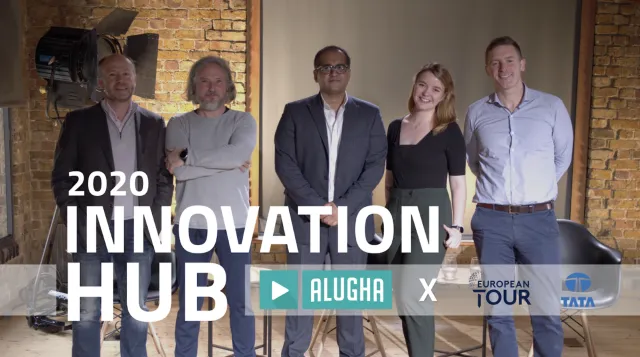 Bild: alugha demonstriert die Siegerlösung des Innovation Hub im Rahmen der DP World Tour Championship in Dubai