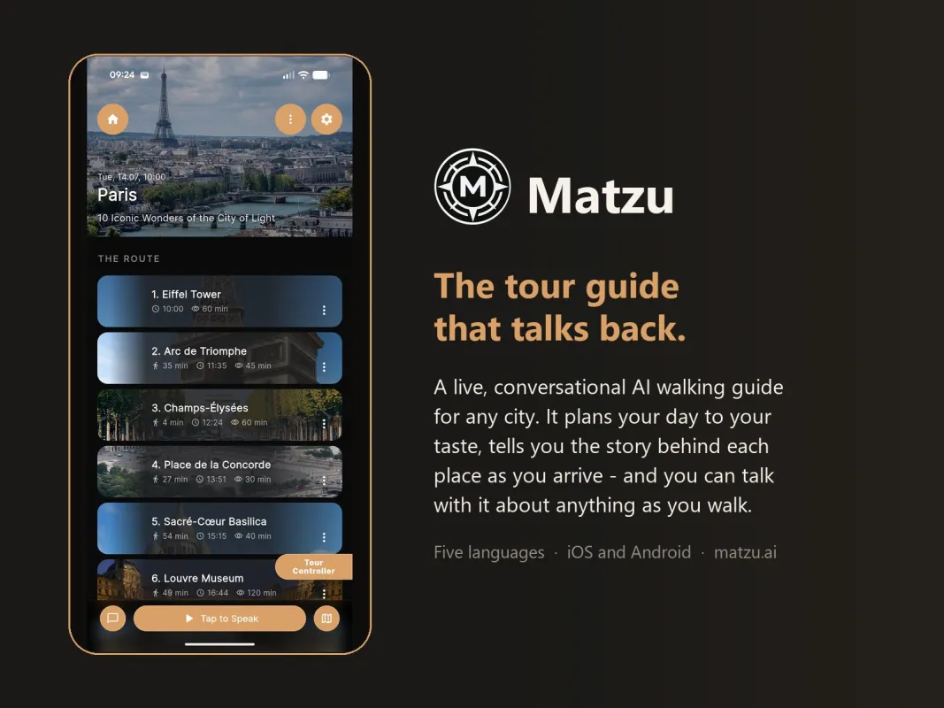 Matzu plant die Tour und erzählt vor Ort die Geschichte jedes Ortes — hier eine Tour durch Paris (© Matzu / Gian Reto Schulthess)