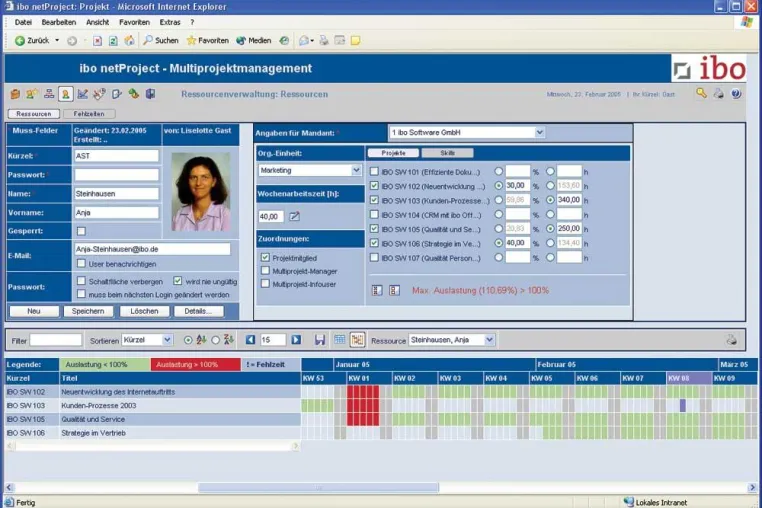 Messeneuheit CeBIT 2007: ibo Software stellt neue Projektmanagementsoftware vor Bild: Messeneuheit CeBIT 2007: ibo Software stellt neue Projektmanagementsoftware vor