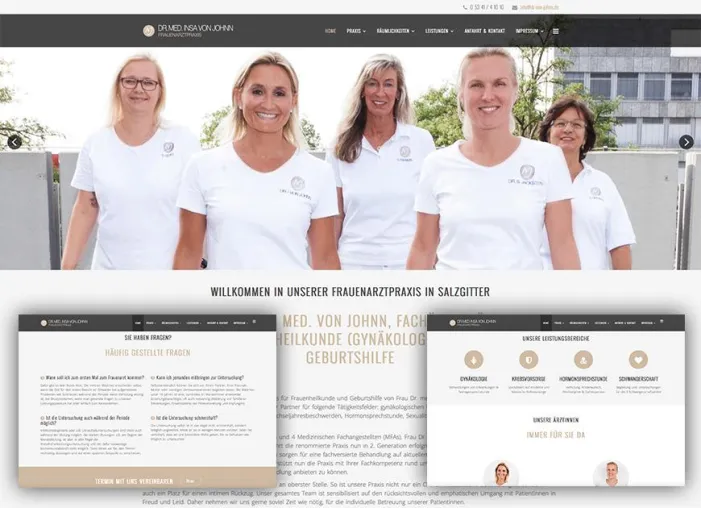 Neues CI und Webseite für die Frauenarztpraxis Dr. von Johnn Bild: Neues CI und Webseite für die Frauenarztpraxis Dr. von Johnn