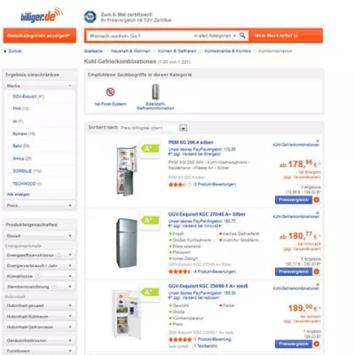 Bild: billiger.de vereinfacht Kauf energieeffizienter Produkte