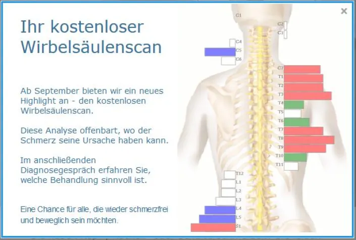 Bild: Kostenloser Wirbelsäulenscan