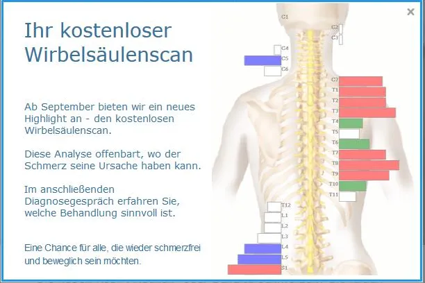 Bild: Kostenloser Wirbelsäulenscan
