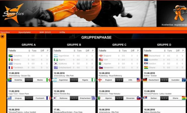 Sport-Community macht mobil: Sport treiben fürs eigene WM-Team Bild: Sport-Community macht mobil: Sport treiben fürs eigene WM-Team