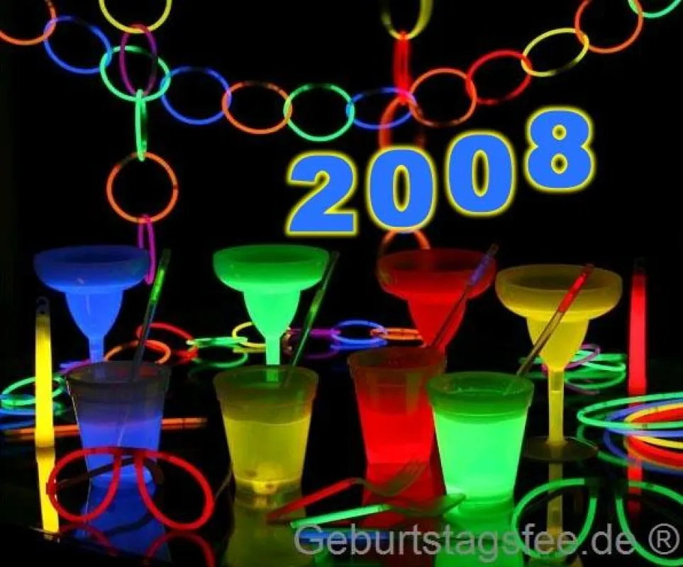 wunderschön leuchtende Knicklichter zu Silvester