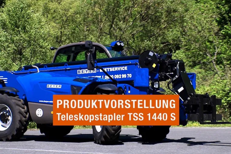 Bild: Neu in der Beyer Mietflotte: Teleskopstapler TSS 1440 S für anspruchsvolle Hubaufgaben