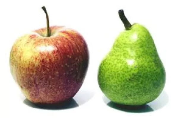 Bild: Äpfeln mit Birnen vergleichen hat noch niemanden voran gebracht ...