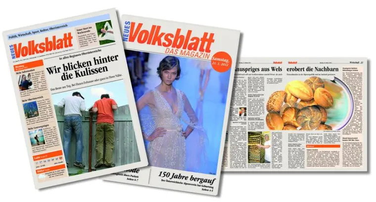 Bild: Relaunch und Imagekampagne für „Neues Volksblatt“ durch Die Jungen Wilden