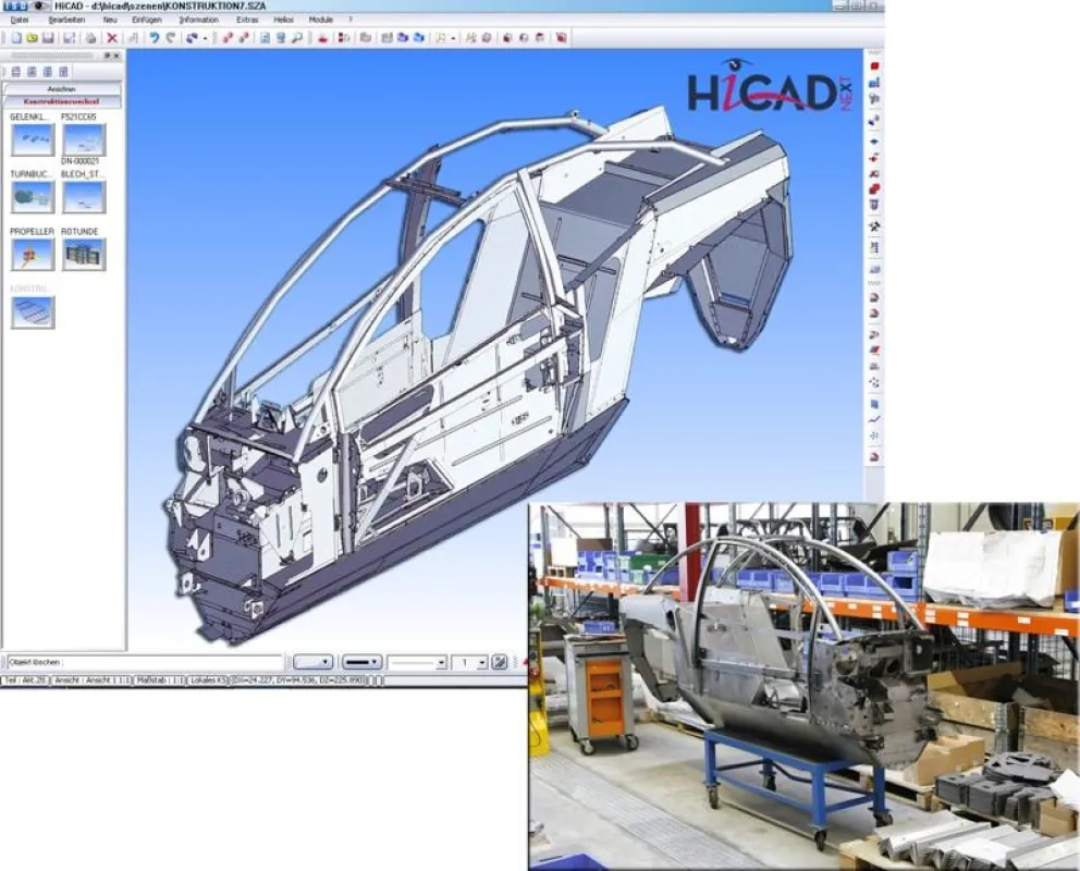 HiCAD next-Konstruktion (Bild: Wilvo/ISD)