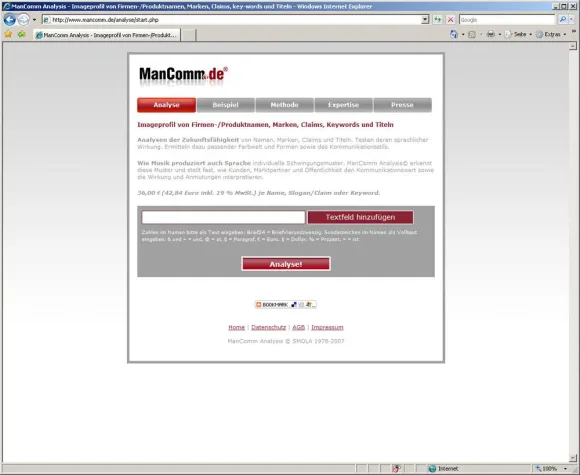 Bild: Neues Internet-Portal für die Wirkung von Markennamen
