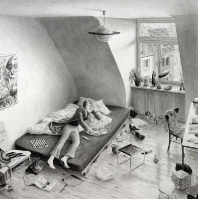 Bild: ANNA LEA HUCHT, PETER MERTES STIPENDIUM 2008 - GESINE GRUNDMANN UND MONIKA STRICKER, FOYER - CHRISTINE WÜRMEL