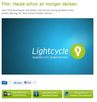 Bild: Heute schon an morgen denken – Lightcycle startet Herbstkampagne mit Film und Gewinnspiel