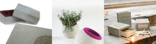 Bild: Spezialbeton im "10 Liter Design" - Designprodukte von Studenten werden produziert und verkauft