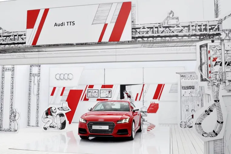 Bild: Welcome to the PIT LANE - SCHMIDHUBER inszeniert Audi beim Wörthersee Treffen 2014