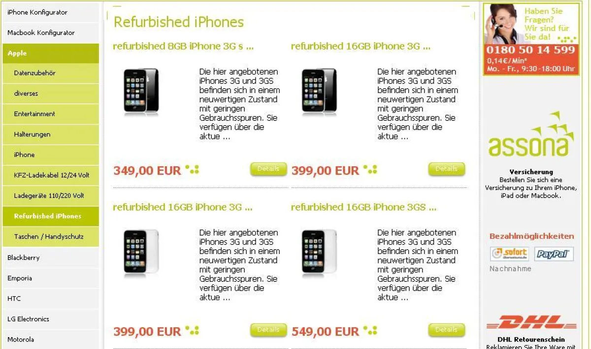 Refurbished iPhones von Telcoland erneut im Preis gesenkt