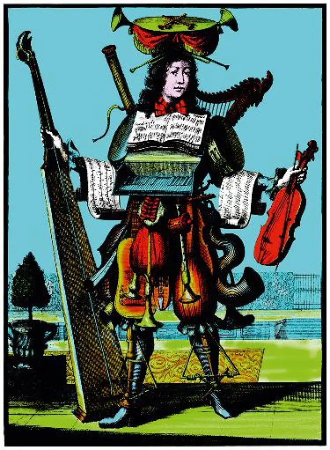 Habit de Musicien. Kolorierte Fassung nach Nicolas de Larmessin